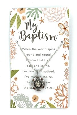 Baptism Necklace - White Spinner
