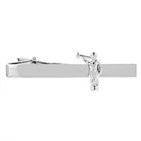 Angel Moroni Tie Bar Shiny Silver