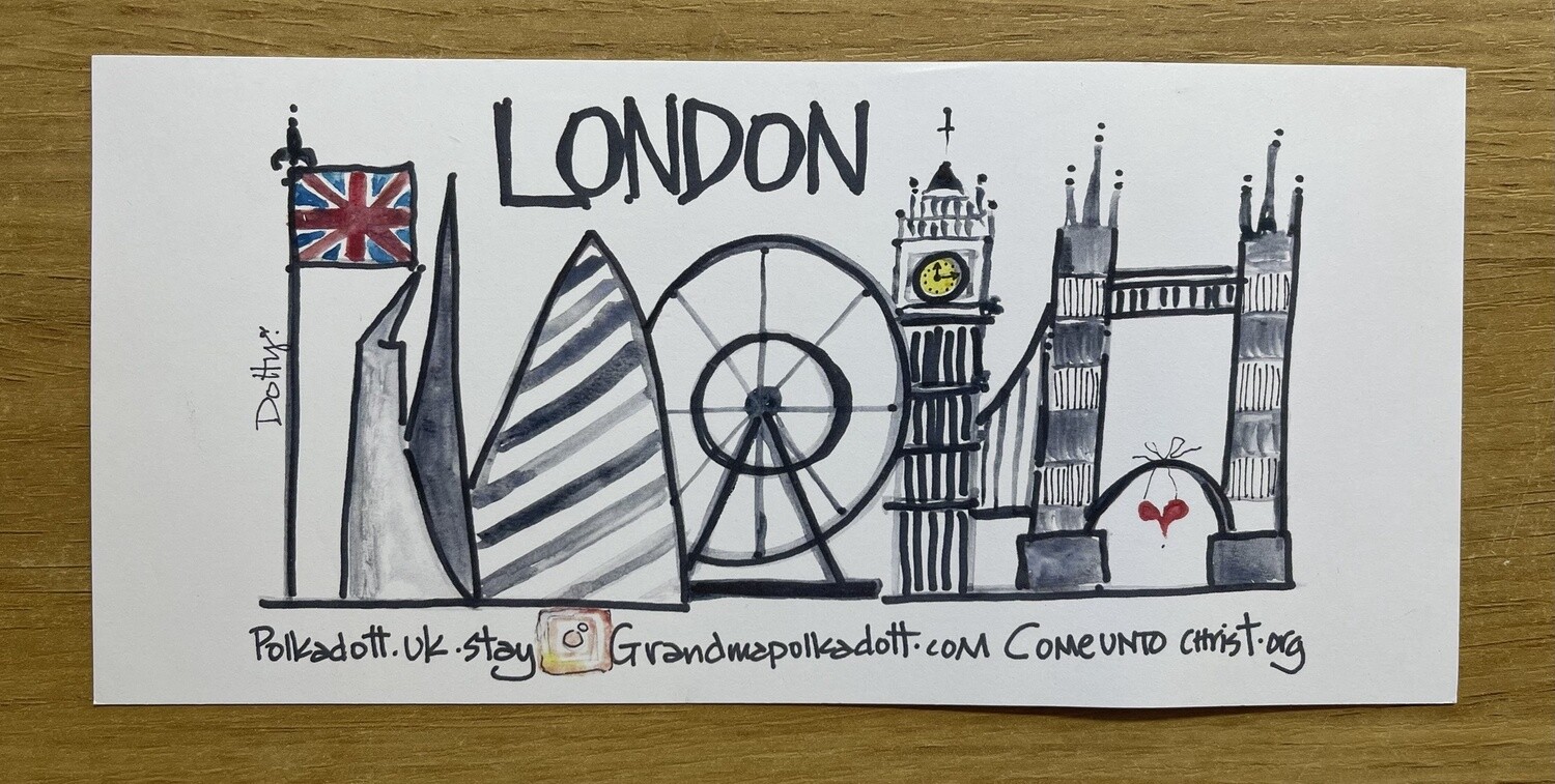 London Skyline Print 8x4