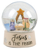 Holy Family Jesus is the Reason Snow Globe