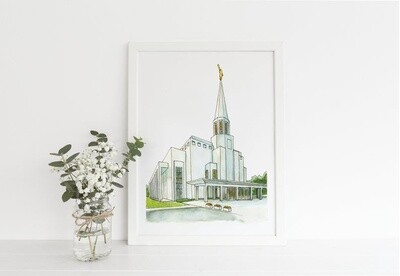 Preston Temple 6&quot;x 8&quot; Print - Castel Arts Print Only