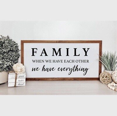 Family Farmhouse Sign Size: 12&quot;x 24&quot;