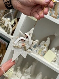 Ornament Holy Family Cream