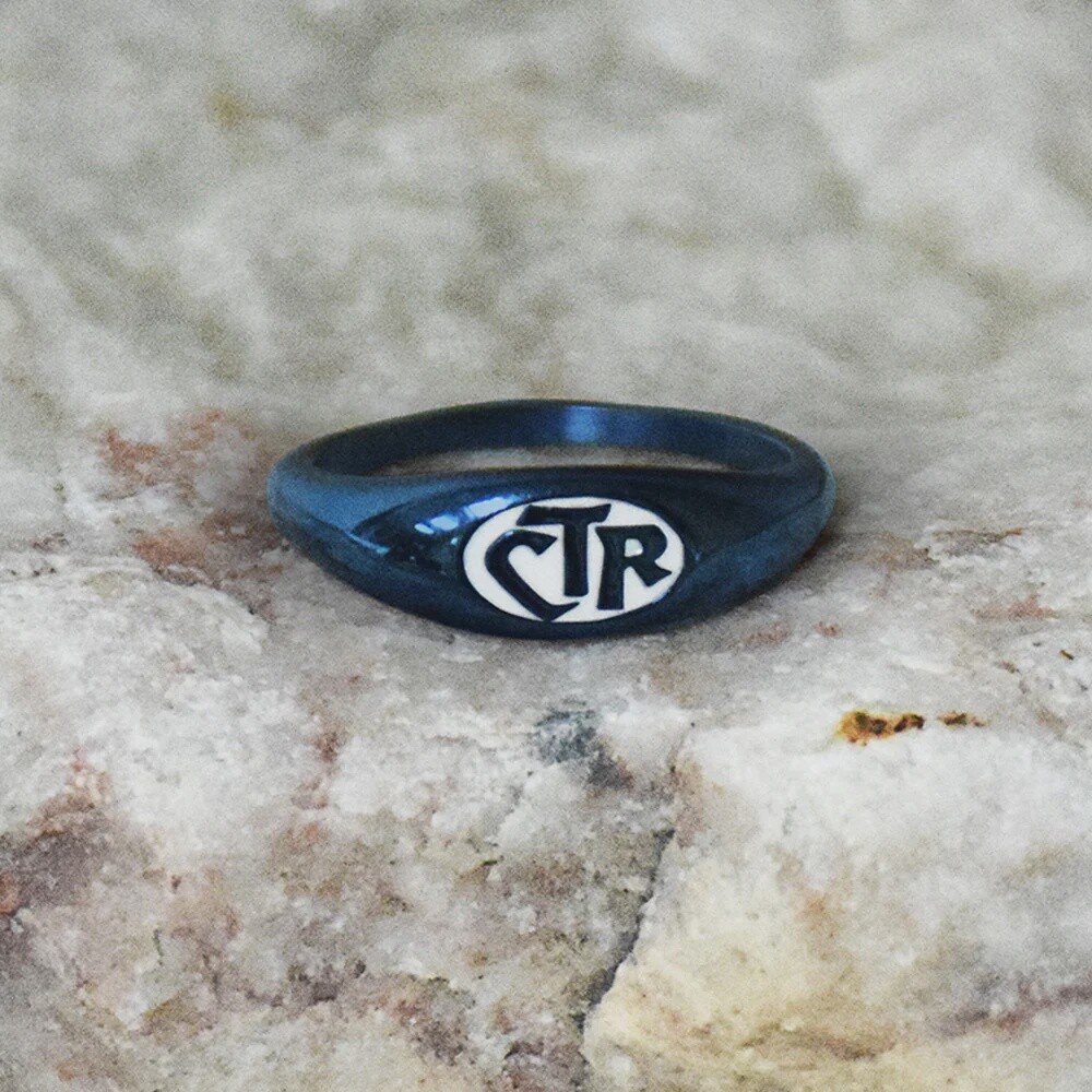 CTR ALLEGRO BLUE RING - STAINLESS STEEL, Ring Size: 5