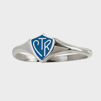 #115 CTR Classic Mini Blue Ring - Sterling Silver