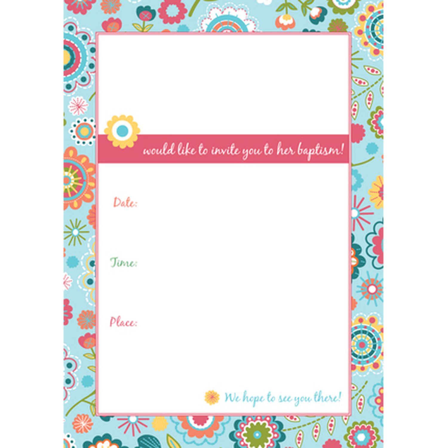 Baptism invite, Design: Girl