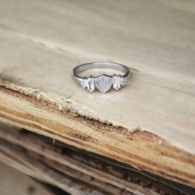 #175 CTR Designer Baguette Ring - Sterling Silver