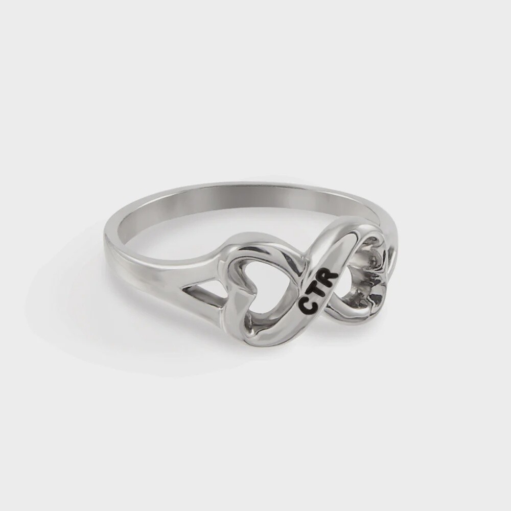 CTR HEART TO HEART RING - STAINLESS STEEL, Ring Size: 4