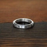 #138 CTR Mini Spinner Ring - Stainless Steel, Ring Size: 4