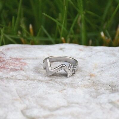 #136 CTR Shooting Star Ring - Stainless Steel