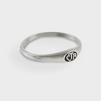 #8912 CTR Micro Mini Designer Antiqued Ring - Sterling Silver