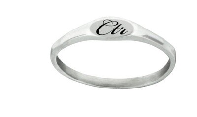“Pixi” Stainless Steel CTR Ring Flat Top