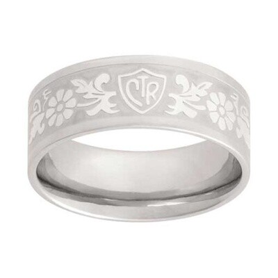 “Daisy” Flower Scroll Stainless Steel