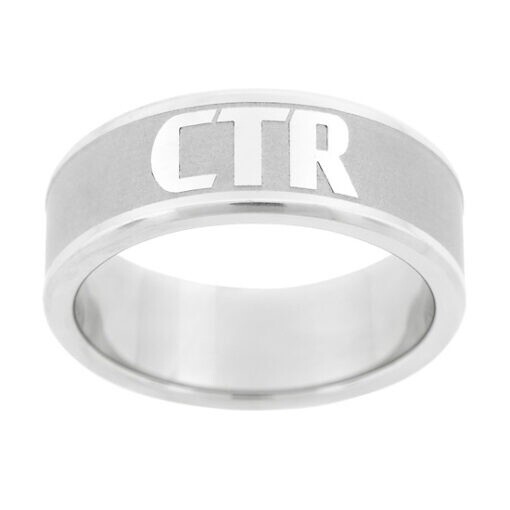 CTR Ring “Frost” Stainless Steel, Ring Size: 7