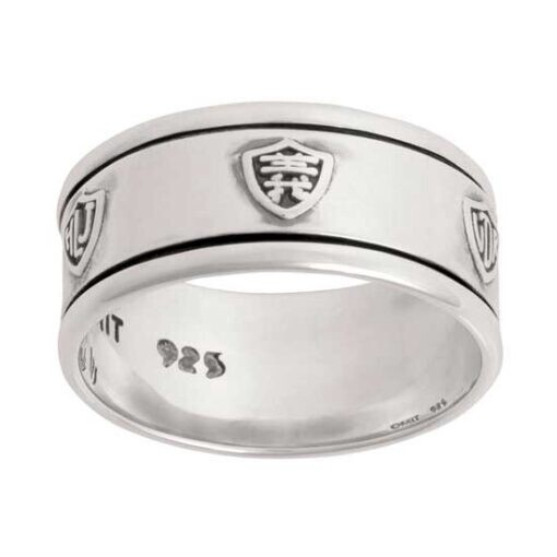 #190 CTR Language Spinner Ring - Sterling Silver, Ring Size: 6