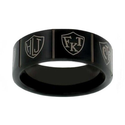 #199 ‘Rosetta Stone” CTR Language Ring - Titanium Ion