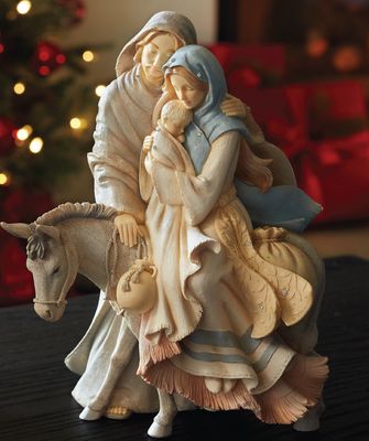 Holy Family with Donkey Nativity by Enesco