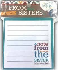 Sister Missionary &quot;From the Sisters&quot; Sticky Notes