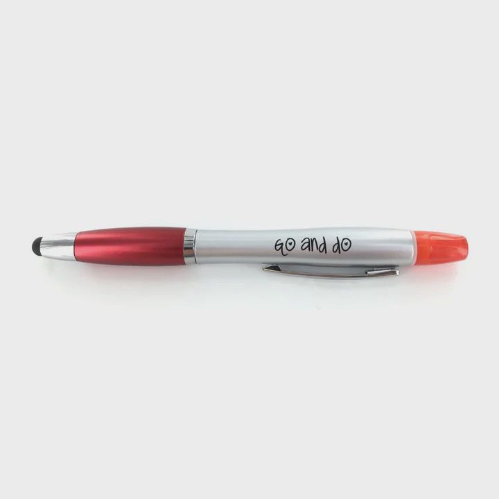 Go and Do Stylus Ballpoint Pen Red