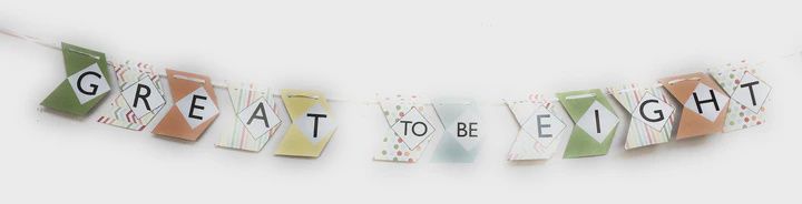 Great to Be Eight Bunting Banner