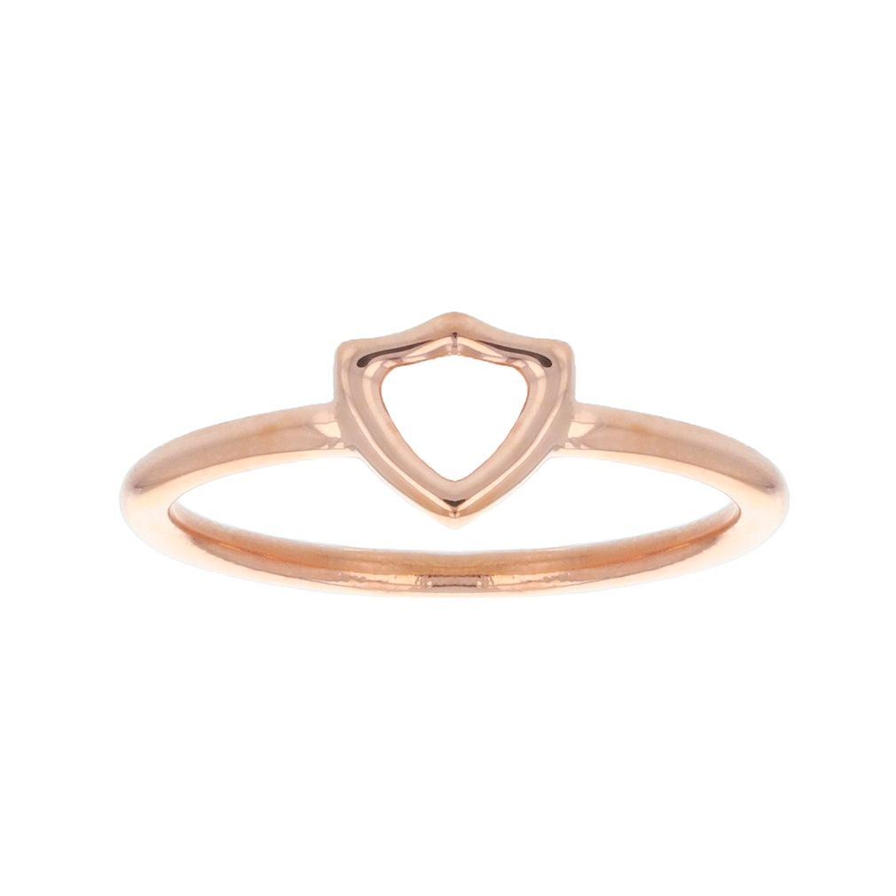 #169 Open Shield CTR Ring - Rose Gold, Ring Size: 4