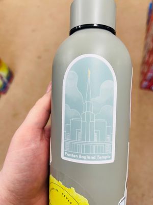 Preston England temple sticker (green arch)