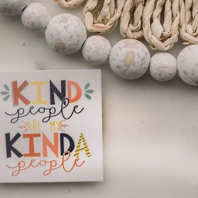 Kind People Are My Kind Of People Square Vinyl Sticker, 3x3