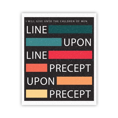 Line Upon Line Vinyl Sticker