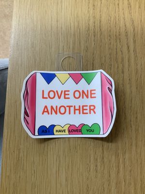 Sticker &quot;LOVE ONE ANOTHER as I have loved you&quot;