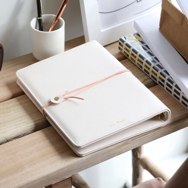 Leather Refillable Notebook, Colour: Pink