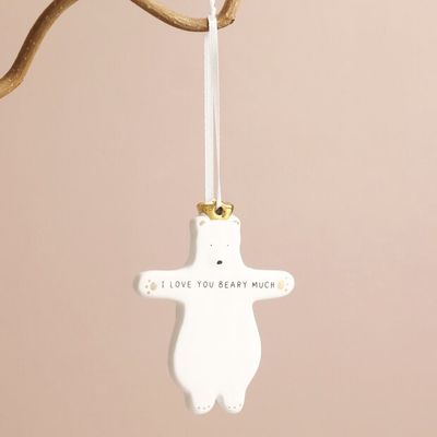 I Love You Beary Much Bear Hanging Decoration