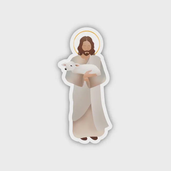 Jesus Holding A Lamb Sticker, Lost Sheep Sticker