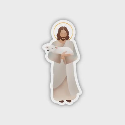 Jesus Holding A Lamb Sticker, Lost Sheep Sticker