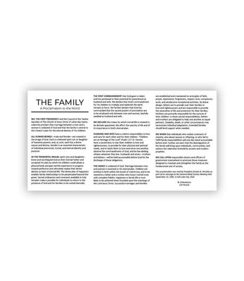 FAMILY PROCLAMATION &amp; LIVING CHRIST POCKET CARD