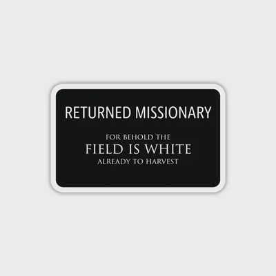 Returned Missionary Sticker, Lds Mission Sticker