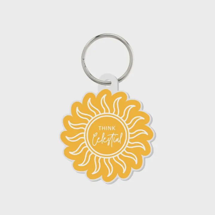Think Celestial Key Chain, Lds Youth Key Chain