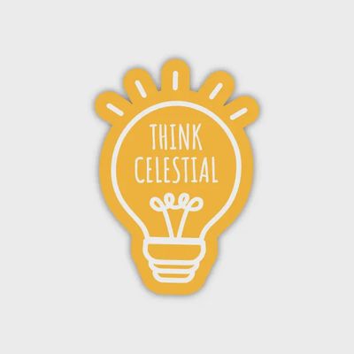 Think Celestial Sticker - Lightbulb , Russell M Nelson Sticker
