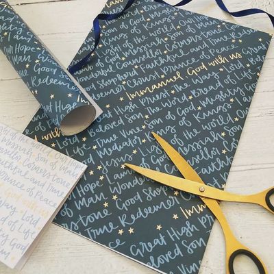 Names of Jesus Christmas Gift Wrap