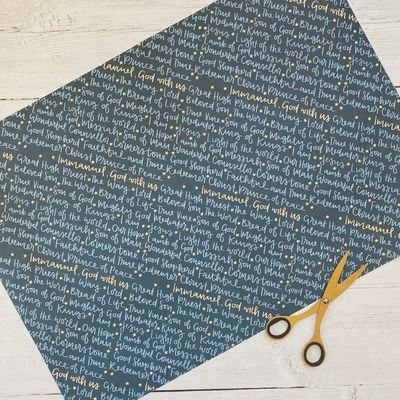 Names of Jesus Christmas Gift Wrap