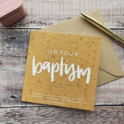 On Your Baptism Card &amp; Envelope
