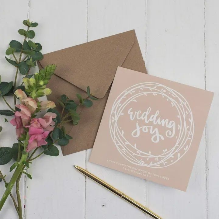 Wedding Joy Card - Song of Solomon 3:4