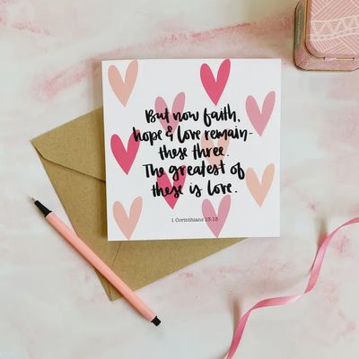 The Greatest of These Is Love Card - 1 Corinthians 13:13