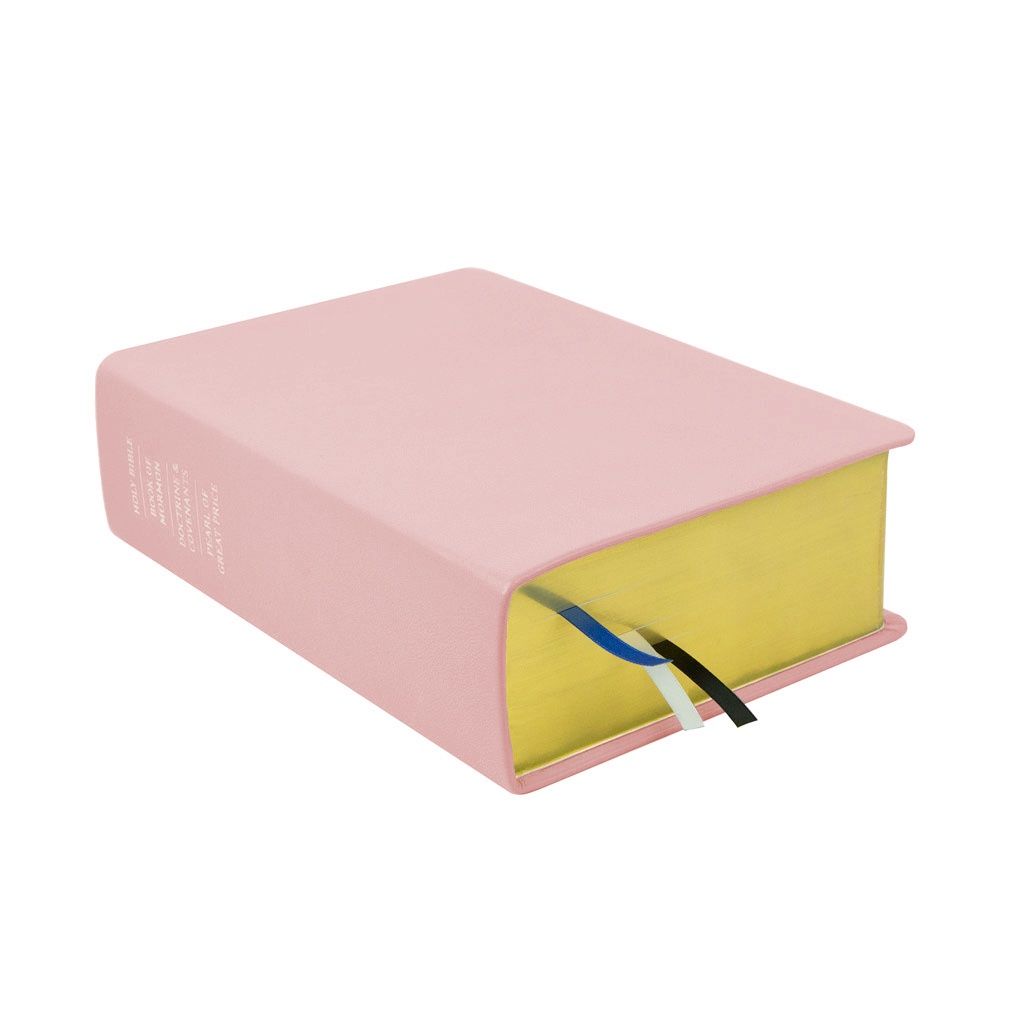 Hand-Bound Leather Quad - Blush Pink, Size: Large