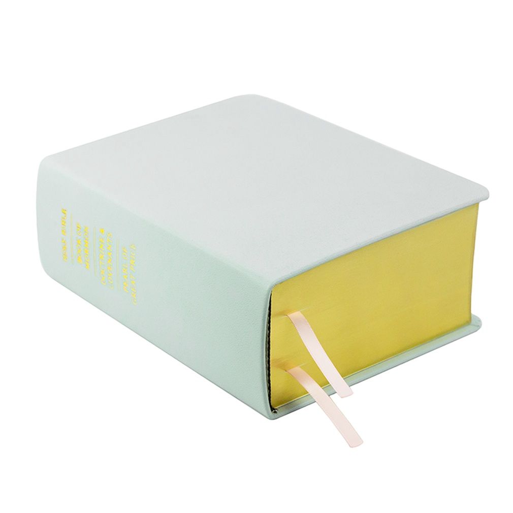 Hand-Bound Leather Quad - Baby Blue, Size: Regular Size