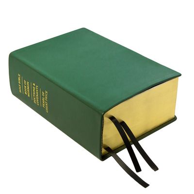 Hand-Bound Genuine Leather Quad - Emerald Green