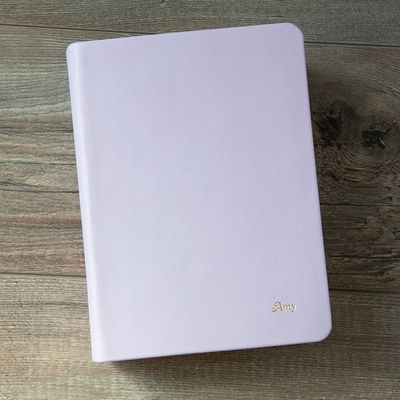 Hand-Bound Leather Quad - Lavender