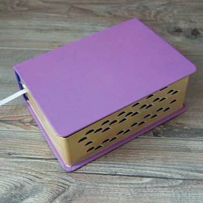 Hand-Bound Genuine Leather Quad - Lilac