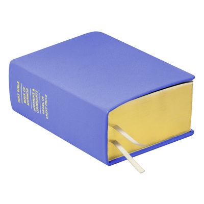 Hand-Bound Genuine Leather Quad - Medium Blue