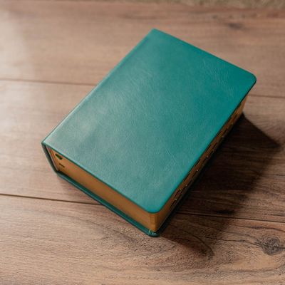 Hand-Bound Genuine Leather Quad - Dark Jade