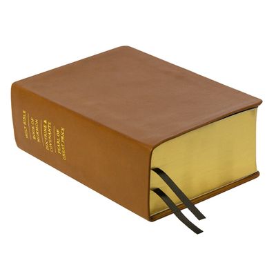 Hand-Bound Leather Quad - Caramel Brown